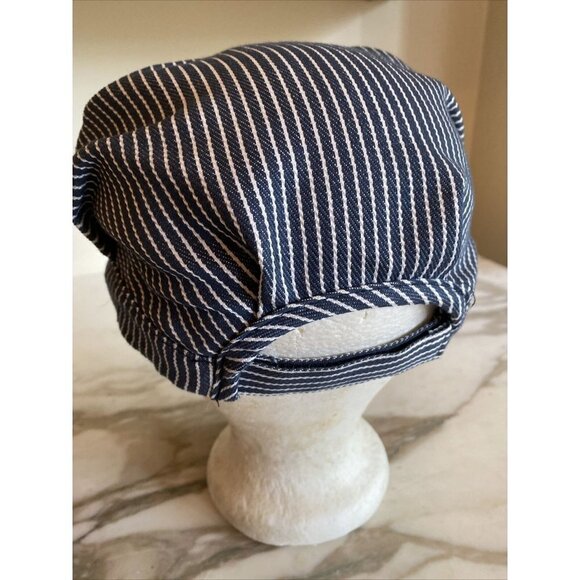 Alaska Railroad Est 1914 Patch Striped Conductor Hat Cap Kid Youth Size - Picture 3 of 6